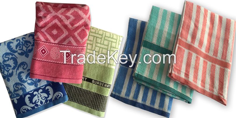 COTTON JACQUARD DOBBY BORDER TOWEL