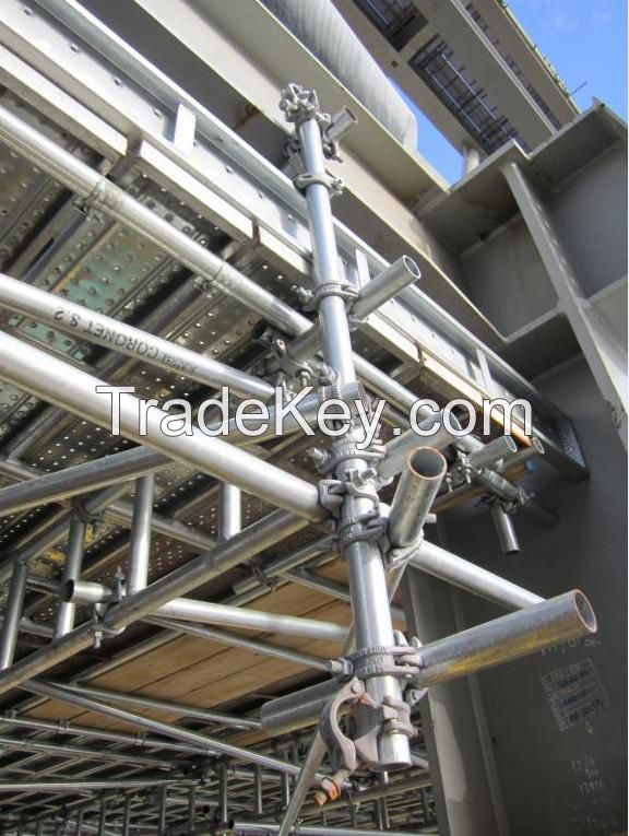 scaffloding pipes, couplers, metal planks, formwork system, frame system...