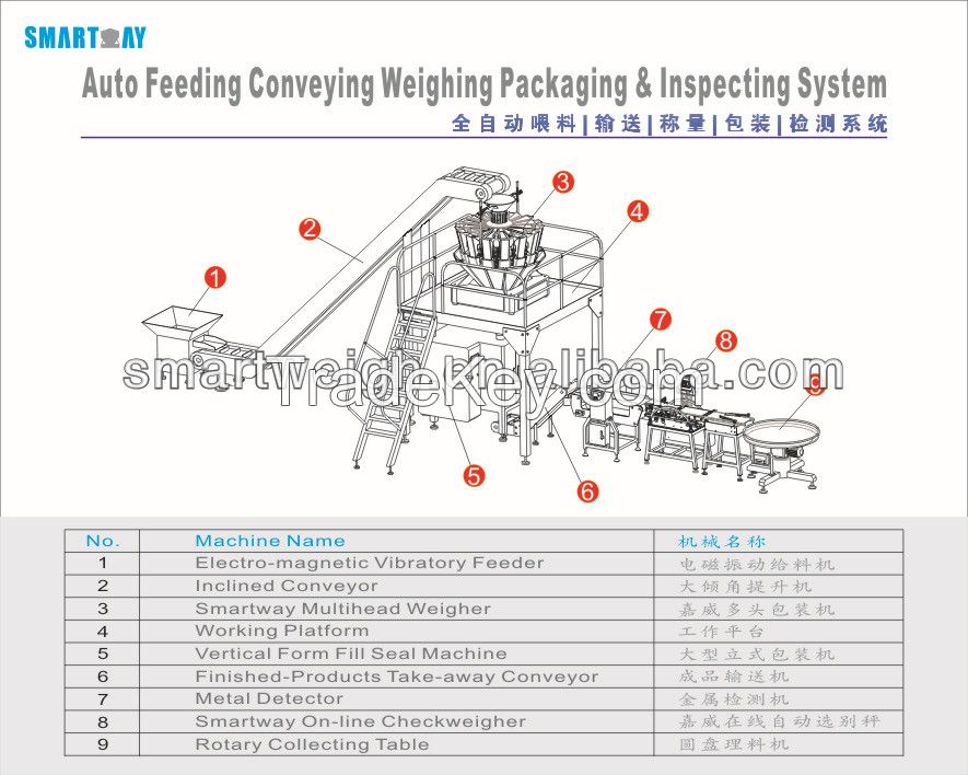  Multihead Weigher VFFS Machine Packing Line SW-M10V42