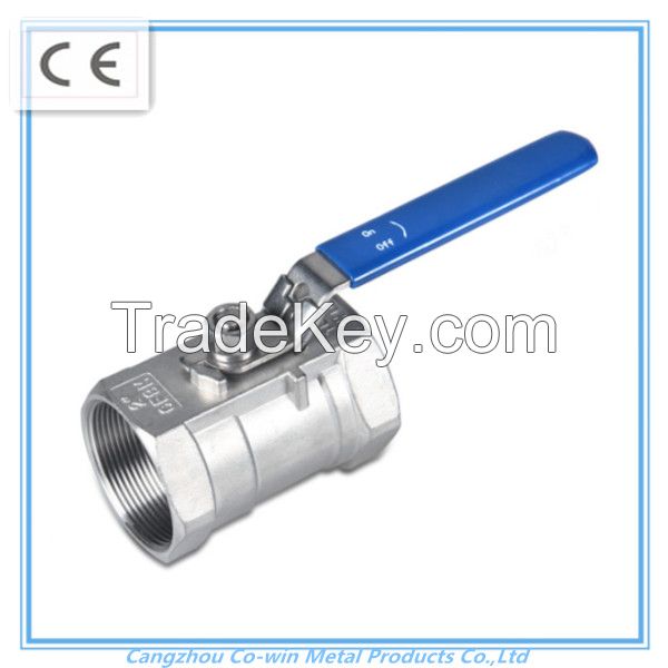 stainless steel 1pc ball valve 1000wog 1/2"