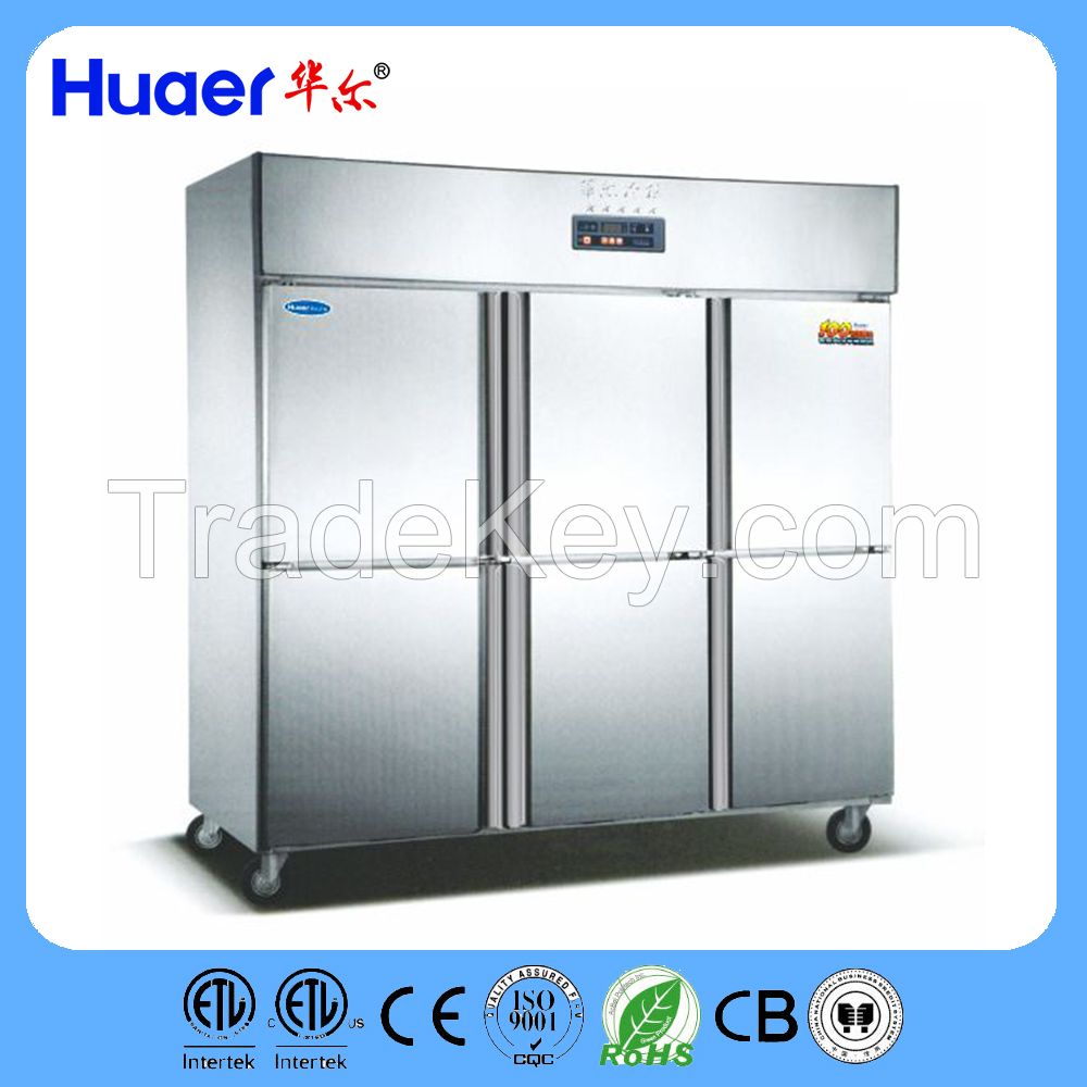 Huaer 4 Section Dual Temperature Reach In Refrigerator / Freezer Combo