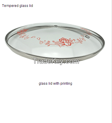 glass lid with printing