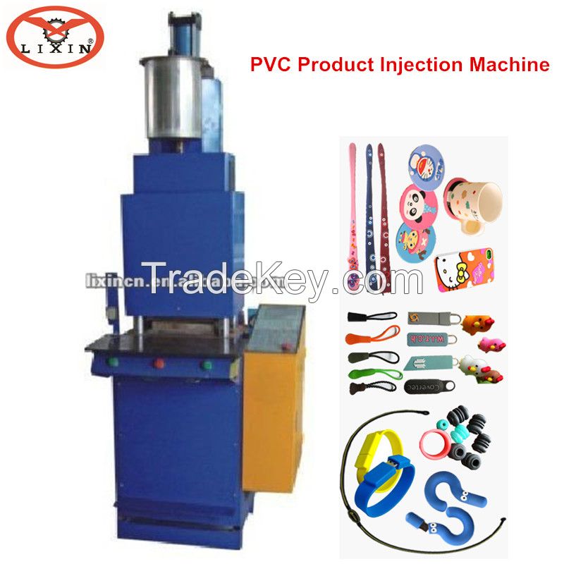 Keychain Automatic Injection Machine with Liquid PVC, Silicone, Ink