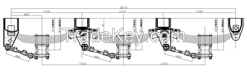 Suspension Series, American Over Slung Suspension for Trailer Parts