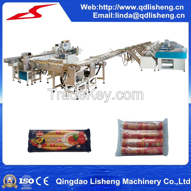 PLC control spaghetti packing machine with 8 weighers