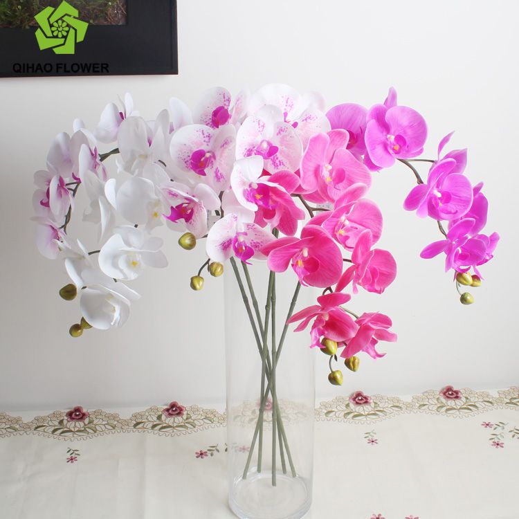 Wedding Decorative Artificial Flowers Single Silk Orchid Stem Wholesale