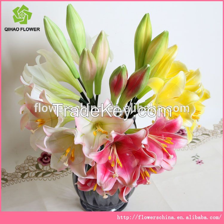 Soft Plastic Lily Flower Cheap Wholesale Artificial Lily Flower Wedding