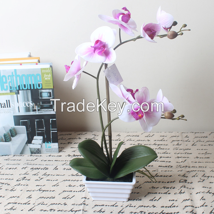 2016 new design wedding decor flower artificial orchid pot