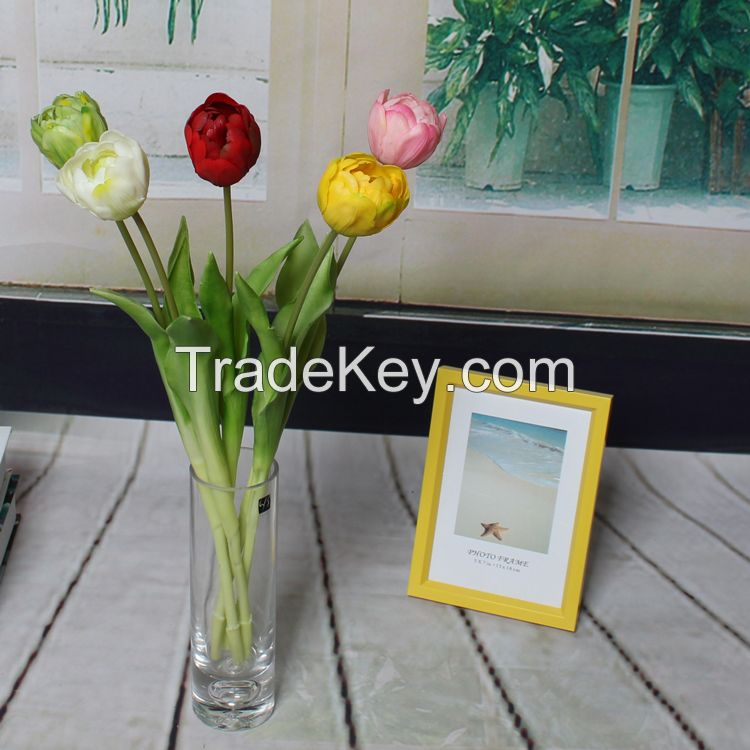 2016 lastest design artificial flower for wedding decor plastic tulip