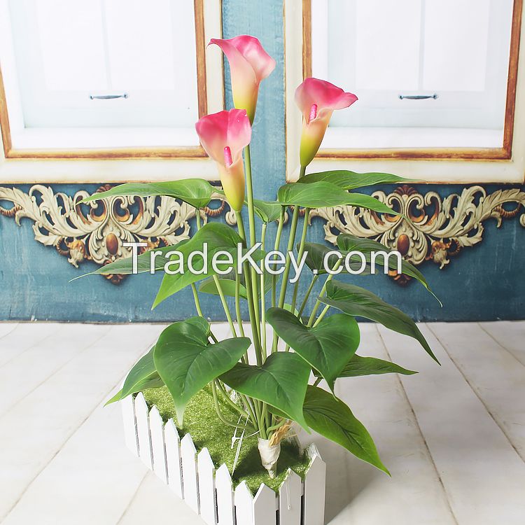 Lastest design artificial flower for garden decorative fake EVA calla liy