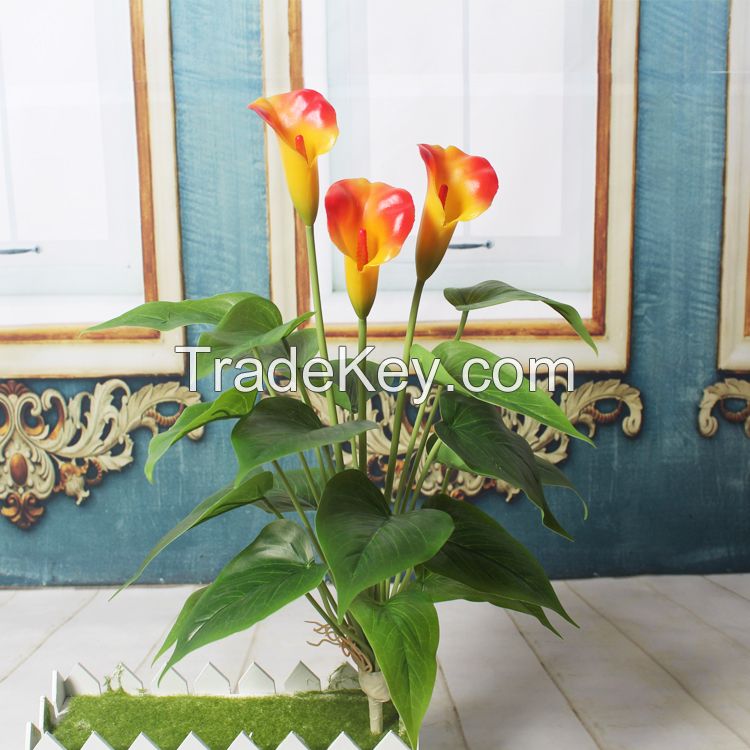 Lastest design artificial flower for garden decorative fake EVA calla liy