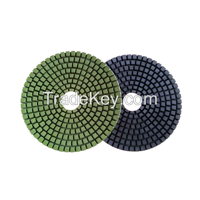 Diamond polishing pad for granite wet