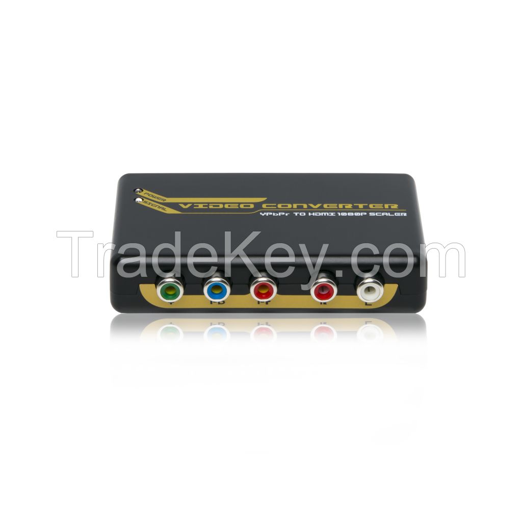 Component RGB YPbPr + R/L to HDMI Converter Scaler(720P/1080P)