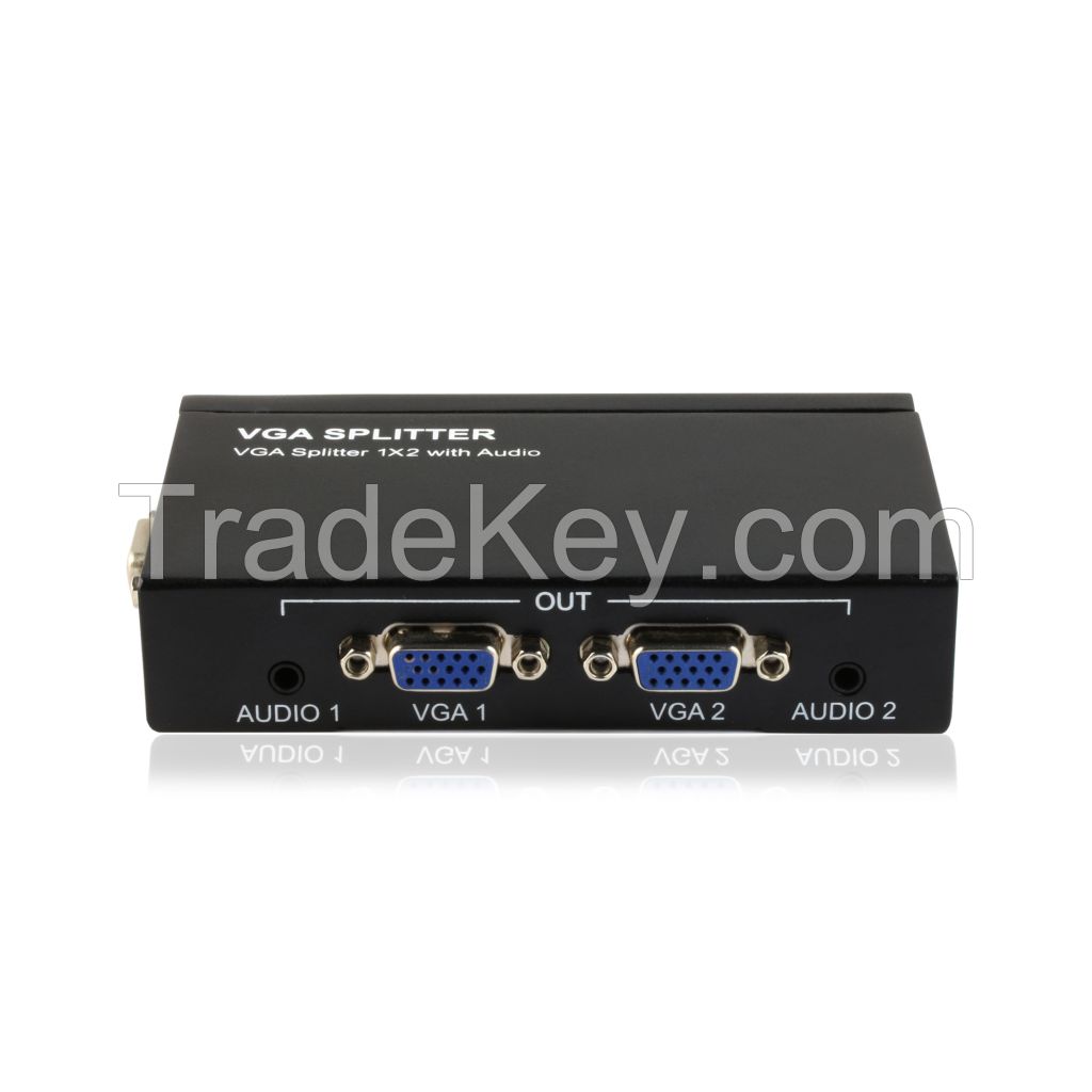 VGA Splitter 1X2 with 3.5mm Stereo Audio