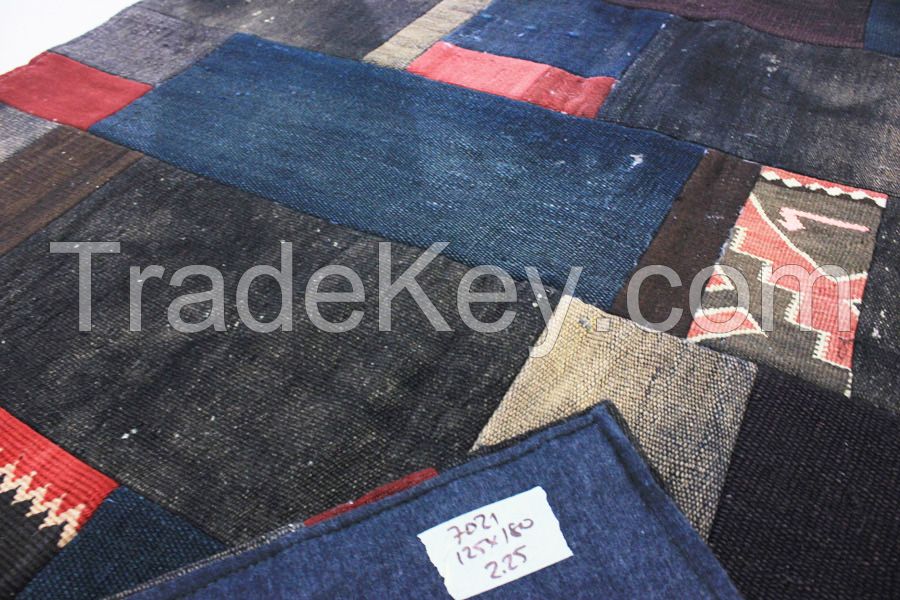 vintage rug, patchwork carpet