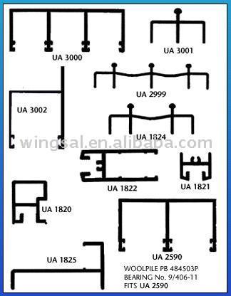 Aluminium Wardrobe Door Extrusions