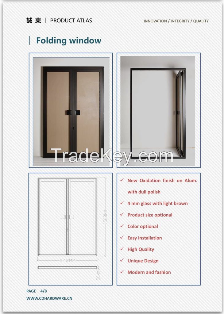 aluminum bi-fold window