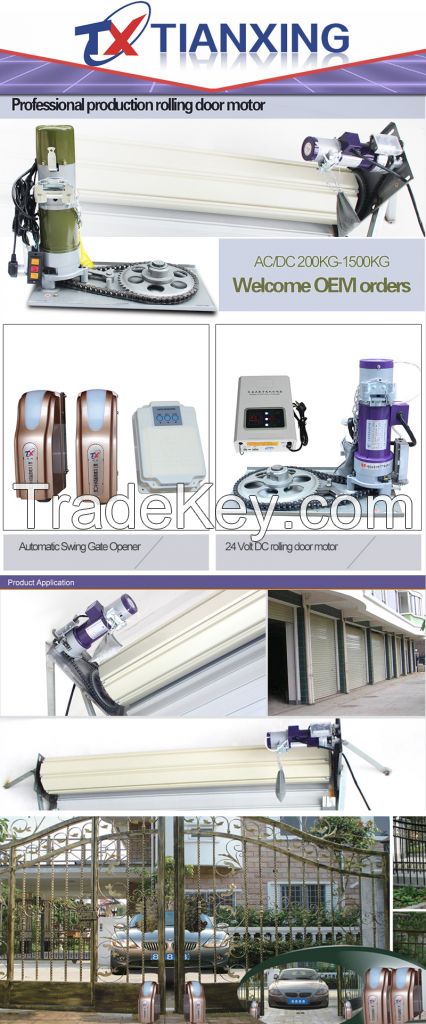 Rolling door motor for 600kg garage door