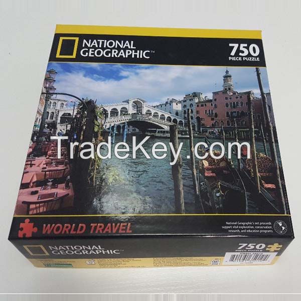 Funny World Travelling 3D Cardboard jigsaw Puzzle Game 