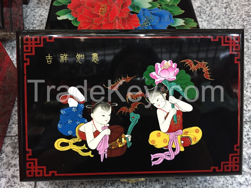 Chinese Wooden marriage 4 drawer armoire Jewelry Box Wholesale