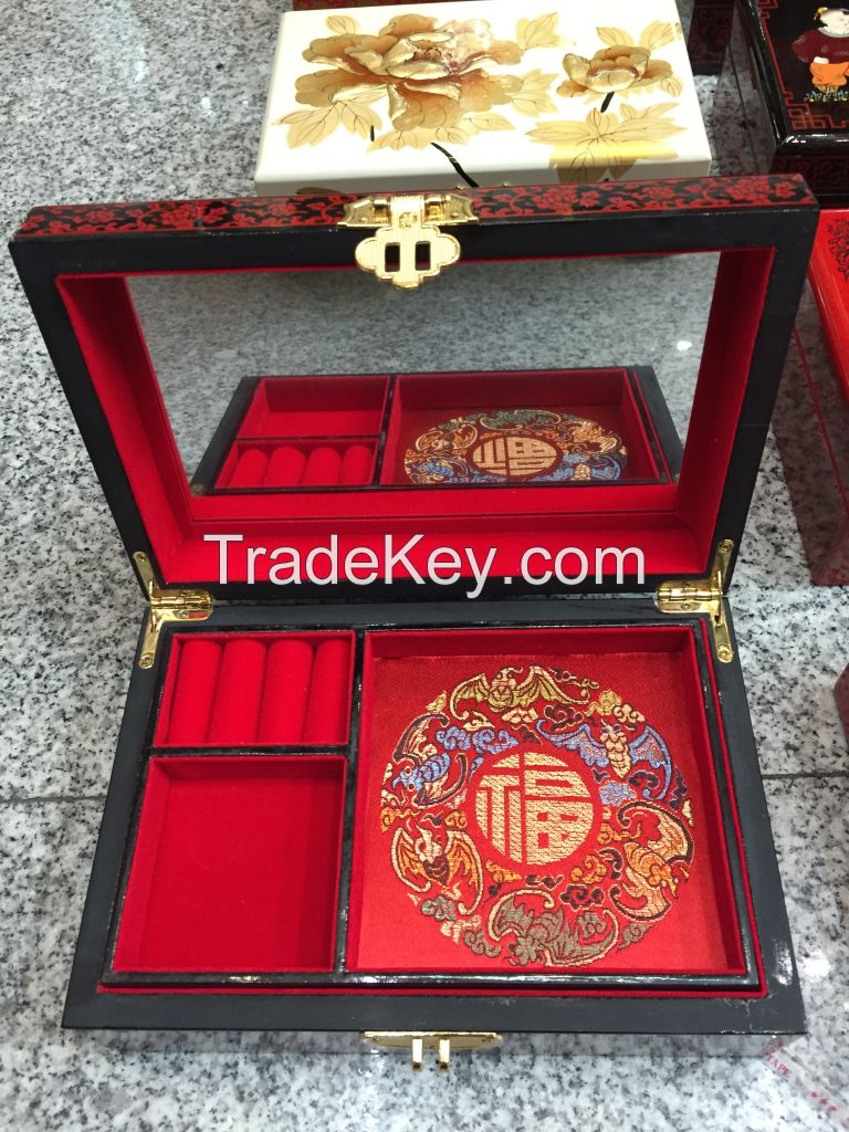 Chinese Wooden marriage 4 drawer armoire Jewelry Box Wholesale