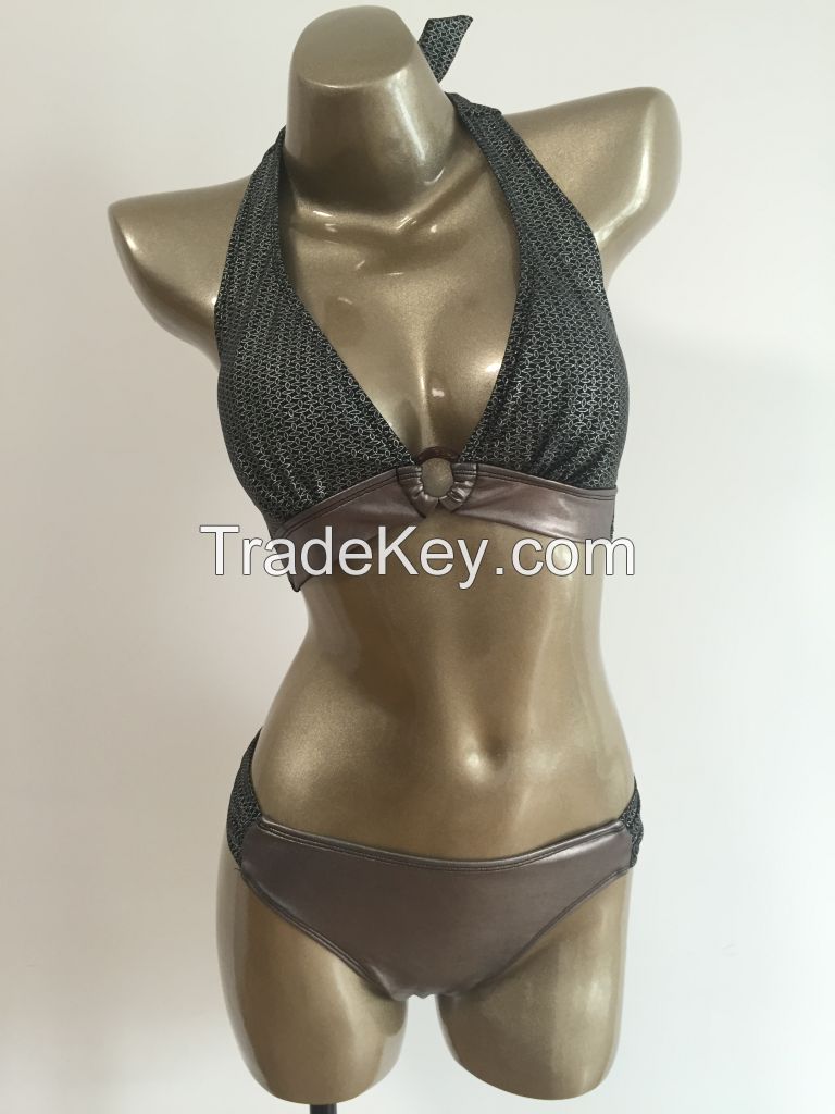 Fashionable Leather Style Swimwear