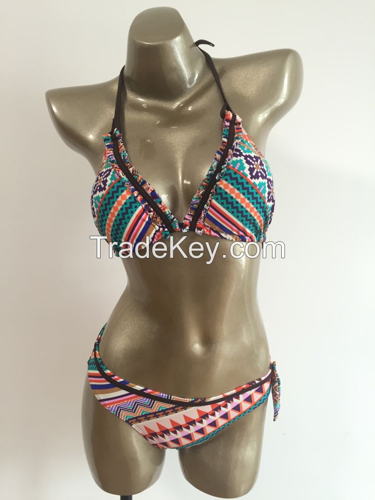 Lovely Flower Decorated Swimwear