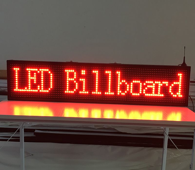 Led display screen 40X8 inch P10 indoor RED LED sign wireless and usb programmable rolling information