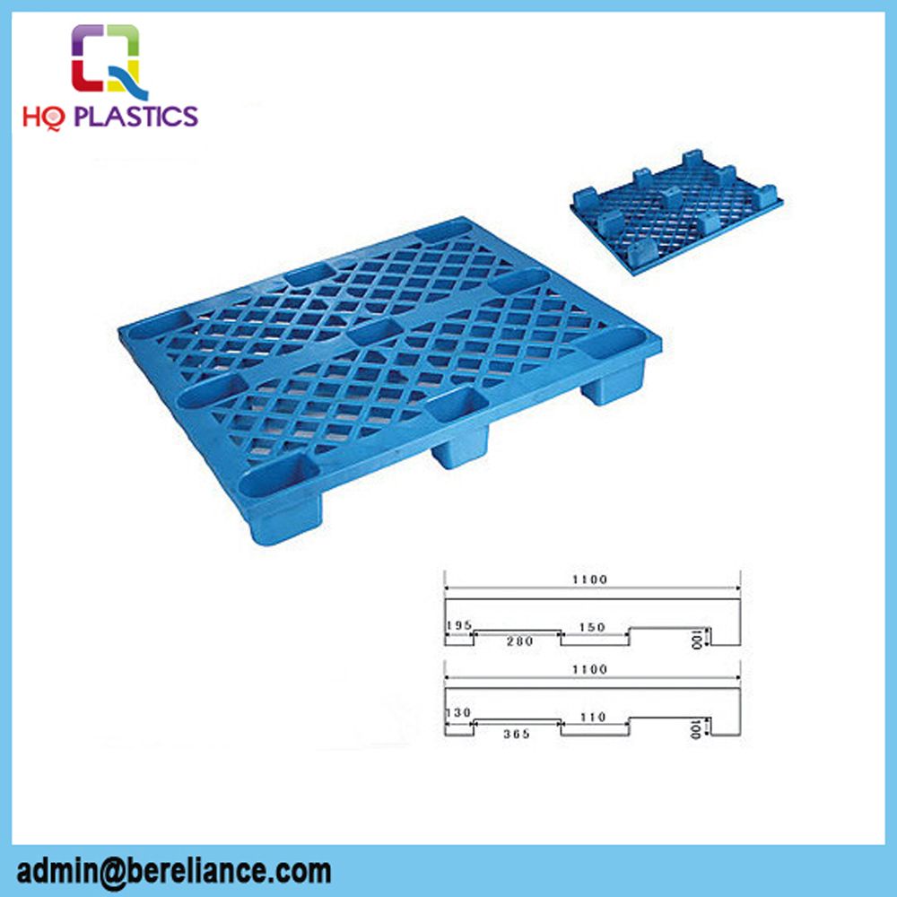 Heavy Duty 4 Ways Single Face 9 Legs Plastic Pallet