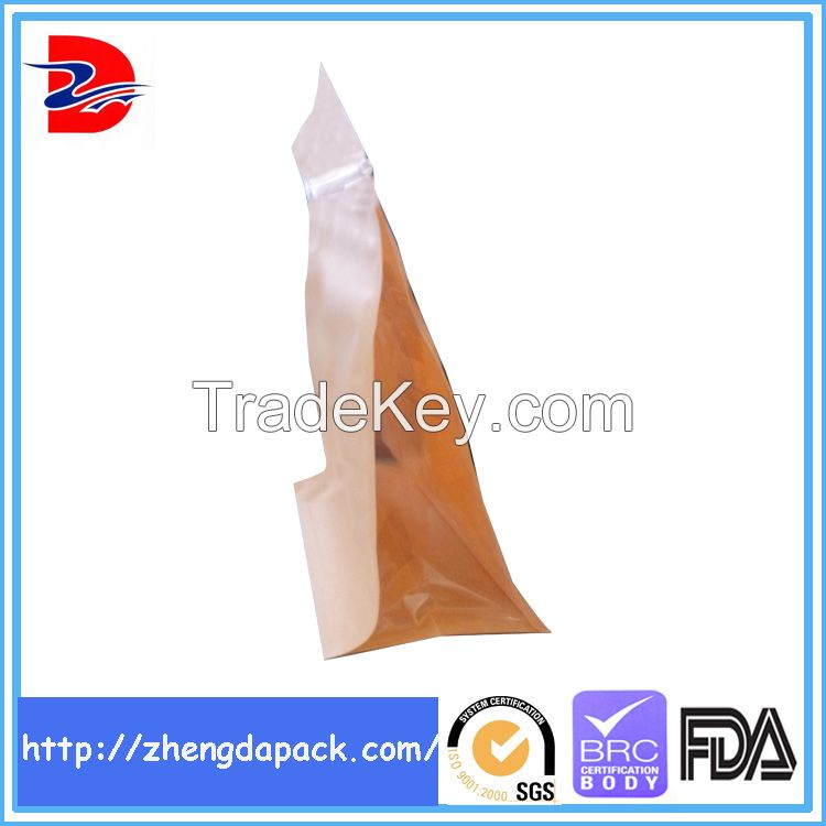 manufacturer food packaging stand up zipper paper bag for food