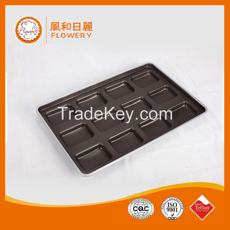 Round corner Aluminium teflon coating baking sheet pan baking pans wholesale