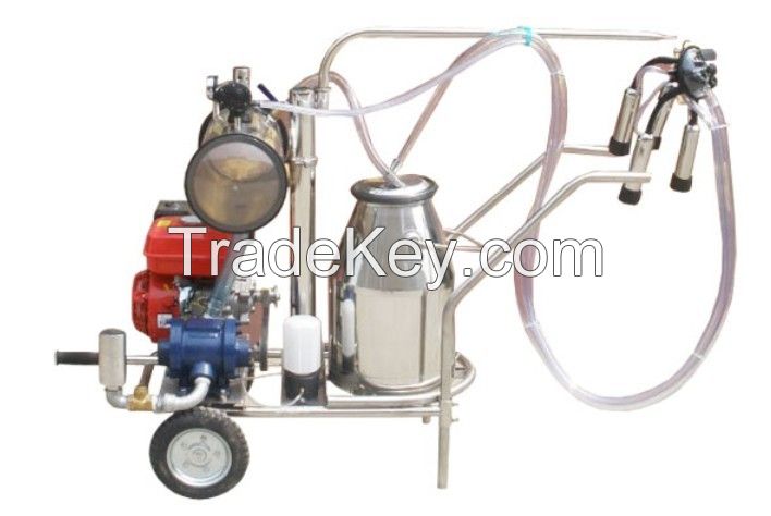 Gasoline and Electric dairy milking machine with single/two bucket