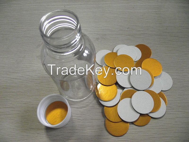 PET gold induction seal liner for pesticides bottle