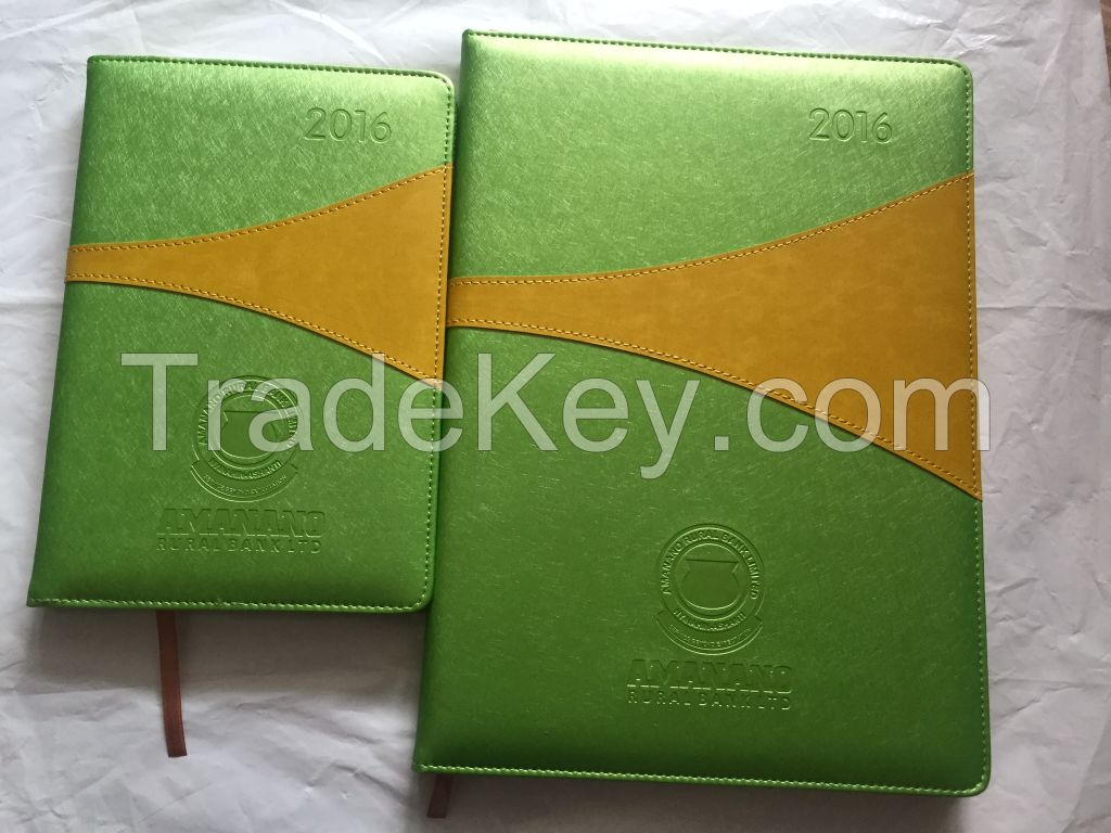 customize A4 , B5 , A5 , A6 Pu leather Notebook with elastic band , ribbon , Pocket