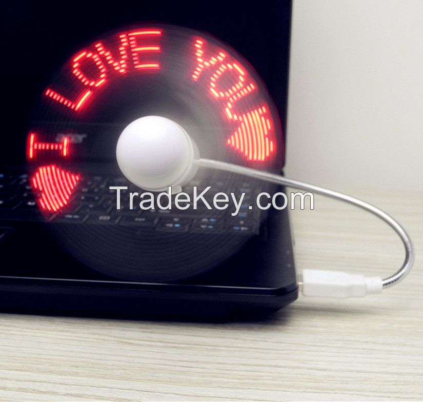 SF2,Newest program Flashing Message Usb Led Fan,Cheap Flexible USB LED Flashing Fan,Promotion gift LED USB Flashing Fan