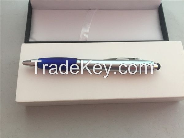 promotion plastic stylus touch ballpoint pen in 1000pcs moq with logo printed