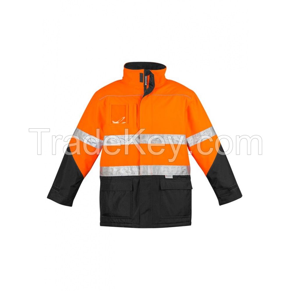 SYZMIK HI-VIS QUILT LINED STORM JACKET