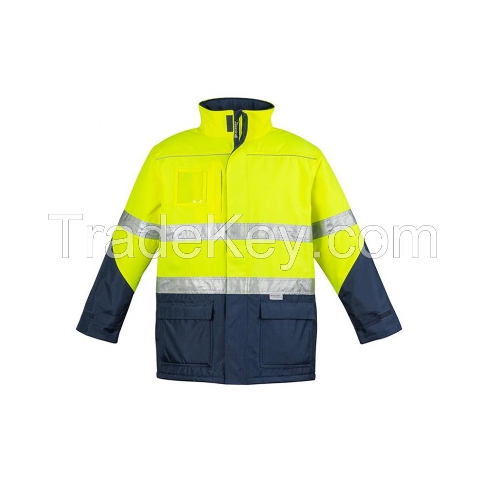 SYZMIK HI-VIS QUILT LINED STORM JACKET