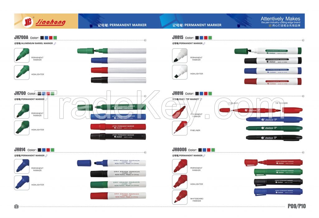 fibre pen,dual-tipfiberpen,fineliner,CD marker,correction marker,aluminium barrel marker,permanent marker,dual-tip marker,highlighter,ballpoint pen