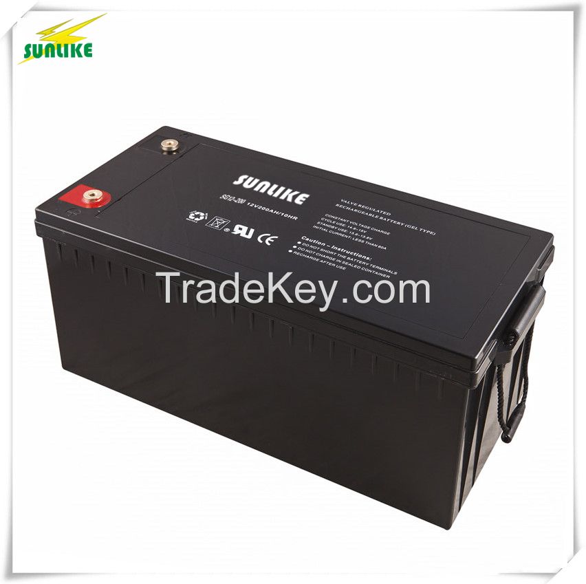 3years Warranty Solar Deep cycle AGM Battery 12V200ah