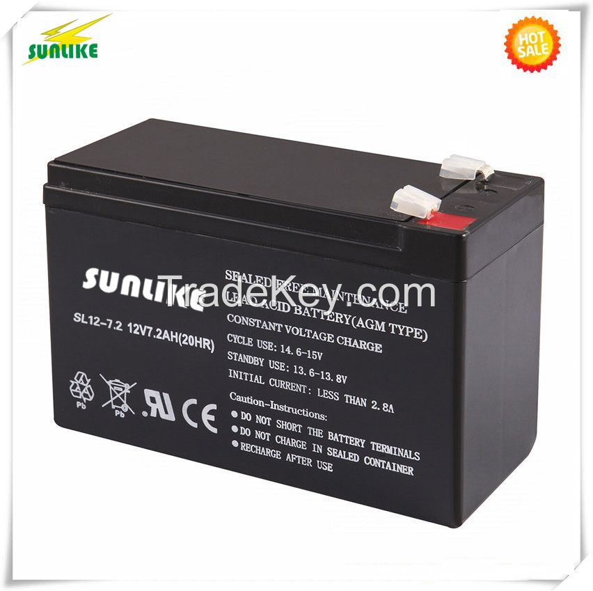 12V7ah/12V7.2ah/12V7.5ah Lead Acid Rechargeable UPS Battery