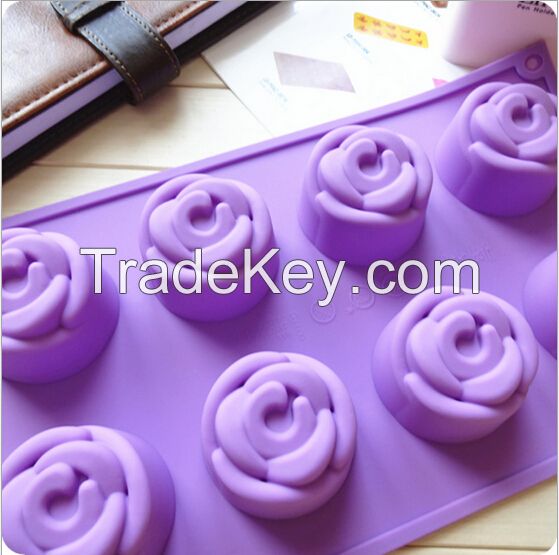 silicone rose cake mols