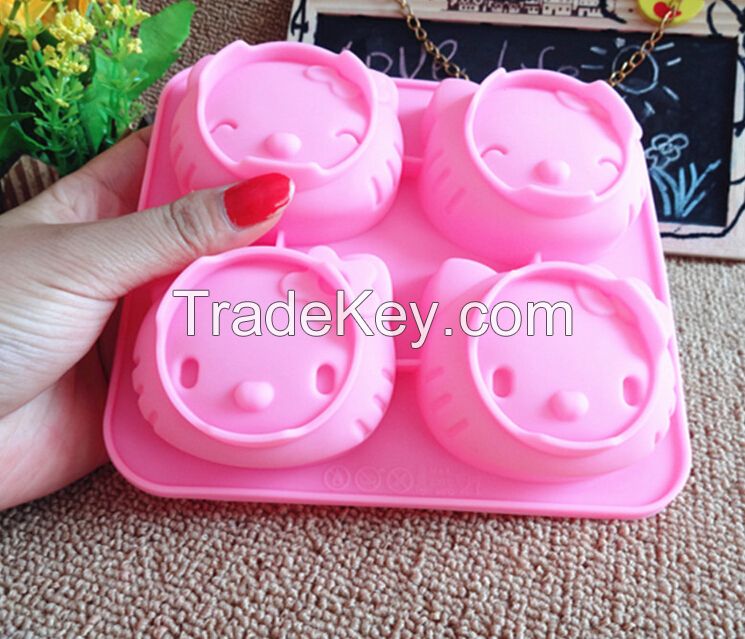 silicone kitty cake baking decorations molds, kitchenware