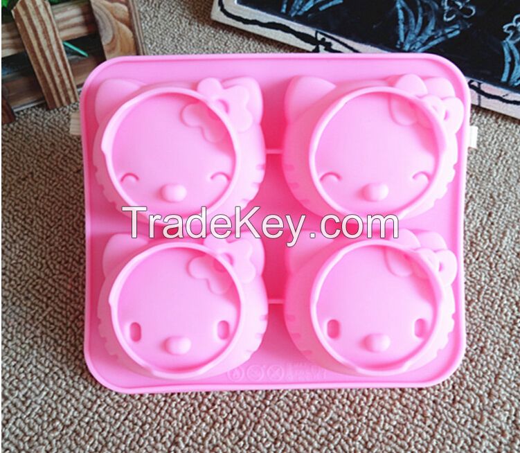 silicone kitty cake baking decorations molds, kitchenware