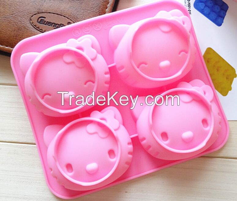 silicone kitty cake baking decorations molds, kitchenware