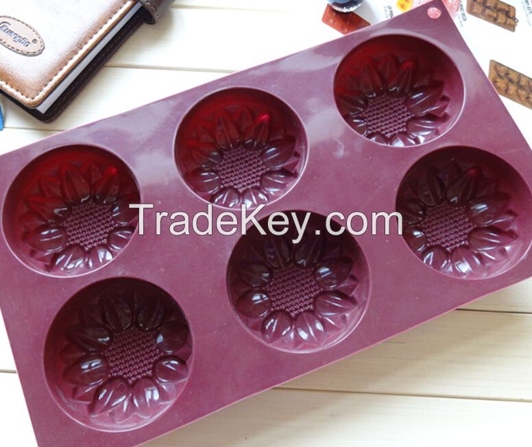 silicone sunflower cake molds