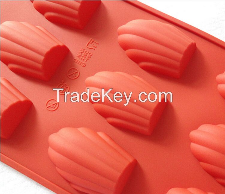 silicone madeline cake molds