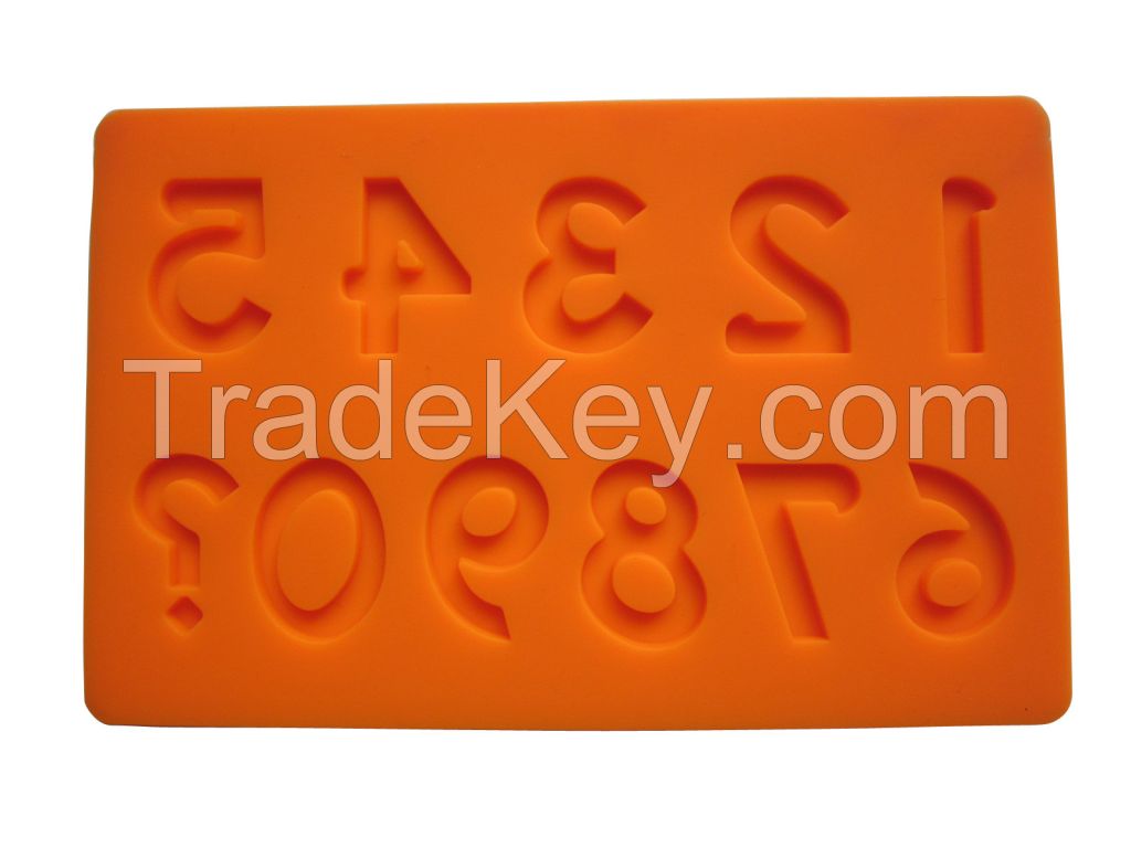 silicone number mold/fondant mould