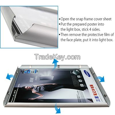 Ultra slim aluminum snap frame led light box