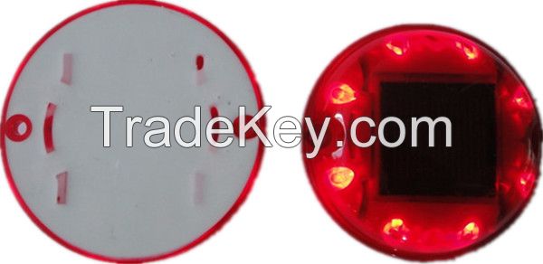 Plastic Solar LED Road Reflector Stud round PC material solar cat eye